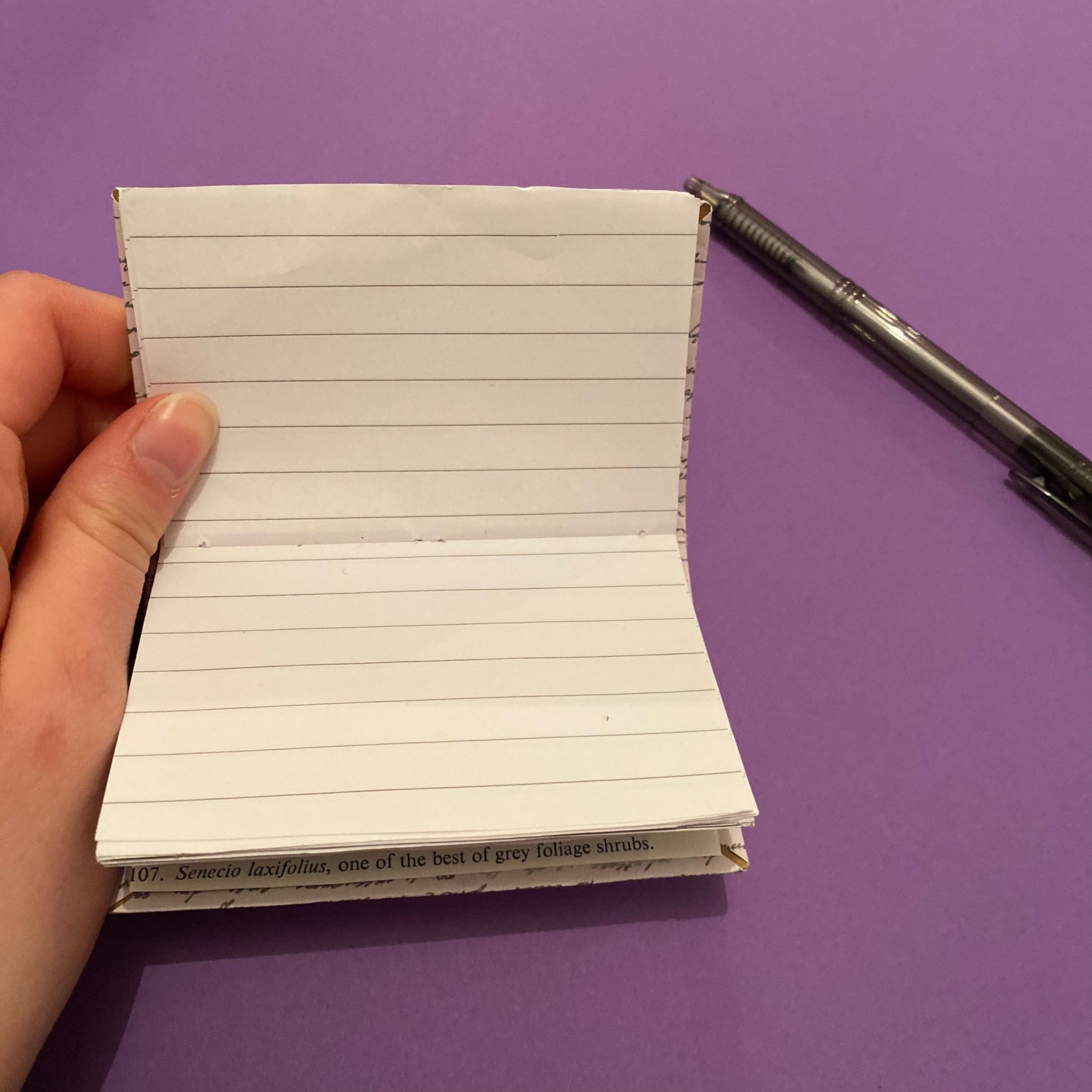 Mini PocketSized FlipUp Notebook Recycled Lined Paper Etsy