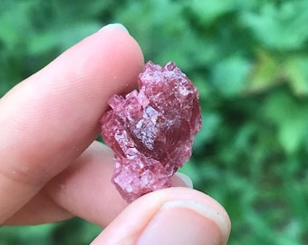 Raw Red Spinel Crystal Specimen: Genuine Gemstone from Vietnam