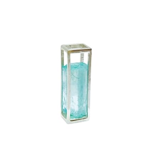 Zambia Green berl Pendant: Sterling Silver Box, Sterling silver cage, May Birthstone Emerald