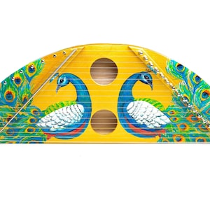 Soundboard Harp &quot;Peacock&quot; 18 strings (Lyre Harp Psaltery Zither) handmade craft musical gift