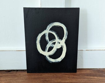 circles abstract art, infinity circle art, circle painting, acrylic, art with circles, minimalist circle painting, Mother's Day Gift Idea