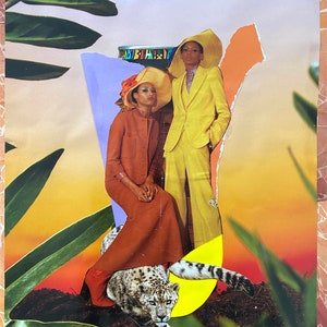 Keepers. African American, Black Women Original Art Collage 9 x12