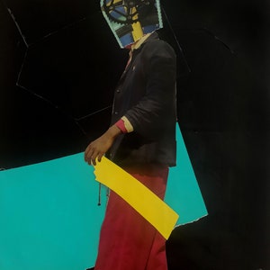 Gear Head Original Mixed Media Collage