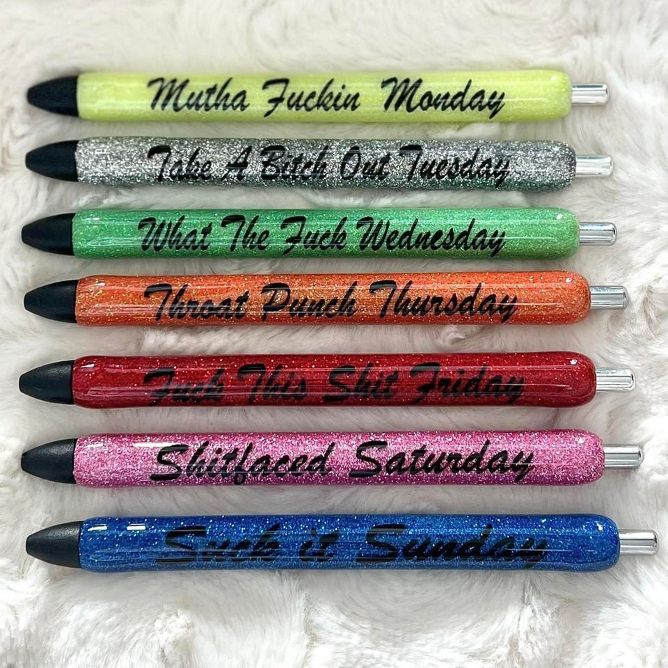 Starlush Customer Service Pens - Funny Pen Set of 6 Work Sucks Offensive  Sarcastic Snarky Sweary Pens Adult Humor Profanity Curse Words Gag Gifts  for