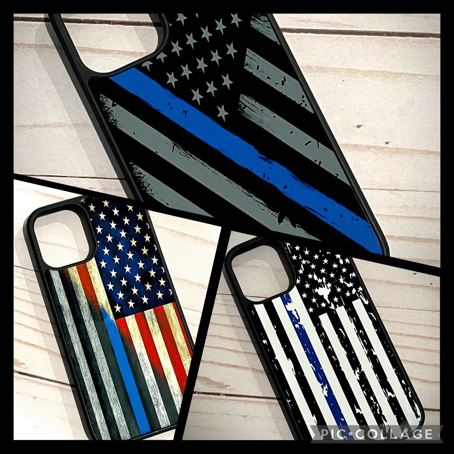 IPhone 12 12 Pro phone Case Thin Blue Line American Flag Etsy