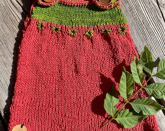 Baby Kleid Kleidchen "Erdbeere", handgemachtes Outfit Gr. 56/62, 0-3 Monate, Baumwolle/Seide