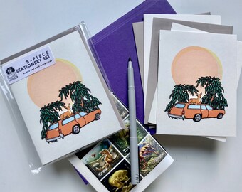 Plymouth Wagon Doe Blank Deer Card Stationery Gift Set