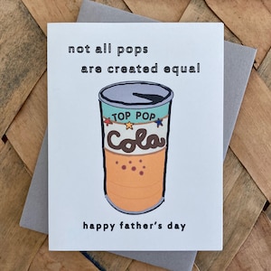 Top Pop Soda Can Tarjeta del Día del Padre