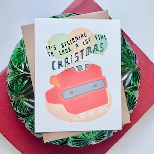 Está empezando a parecerse mucho a Christmas View Master Holiday Card, individual o juego de 5, 10