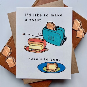 Make a Toast Just Because Greeting Card, Congratulations Card