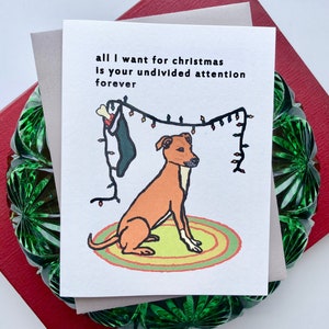 Cartão de Natal Dog's Wish para donos de cães, individual ou conjunto de 5 ou 10