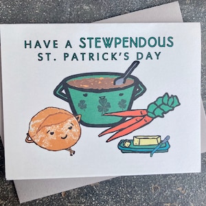 Cartes Stew Crew pour la Saint-Patrick (individuelles ou lot de 5, 10)