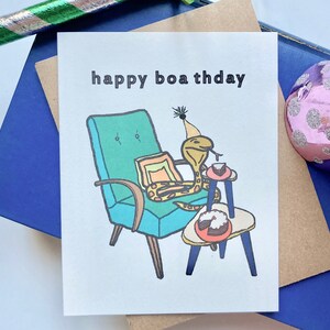 Happy Boa thday Schlange Geburtstagskarte