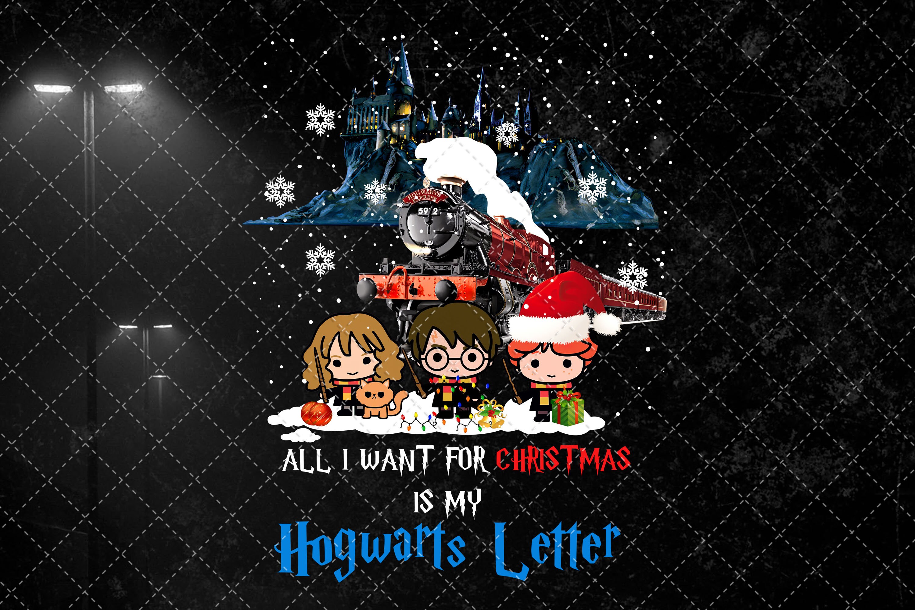 All I Want For Christmas Is My Hogwarts Letter Png Harry | Etsy