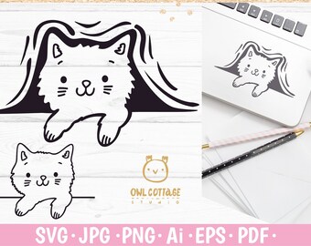 Download Peeking Cat Svg Etsy