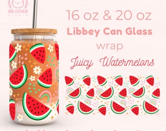 Libbey Glass SVG 16 oz, 20 oz Watermelons, Fruit Glass Wrap Svg, Beer Can Glass Svg Wrap, Libbey Glass Svg 16oz, 16oz Wrap, 20oz wrap