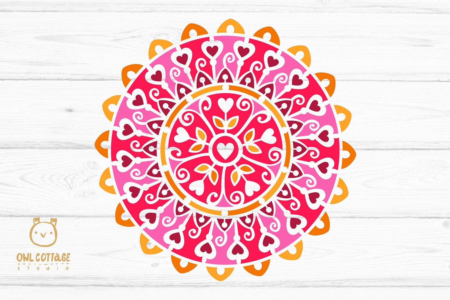 Download Valentine Mandalas and Monograms with hearts svg Bundle | Etsy