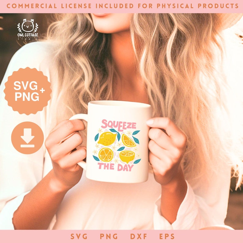 Lemons svg, Squeeze The Day svg & png, Motivational t-shirt idea
Trendy Inspirational Summer Designs for Commercial Use