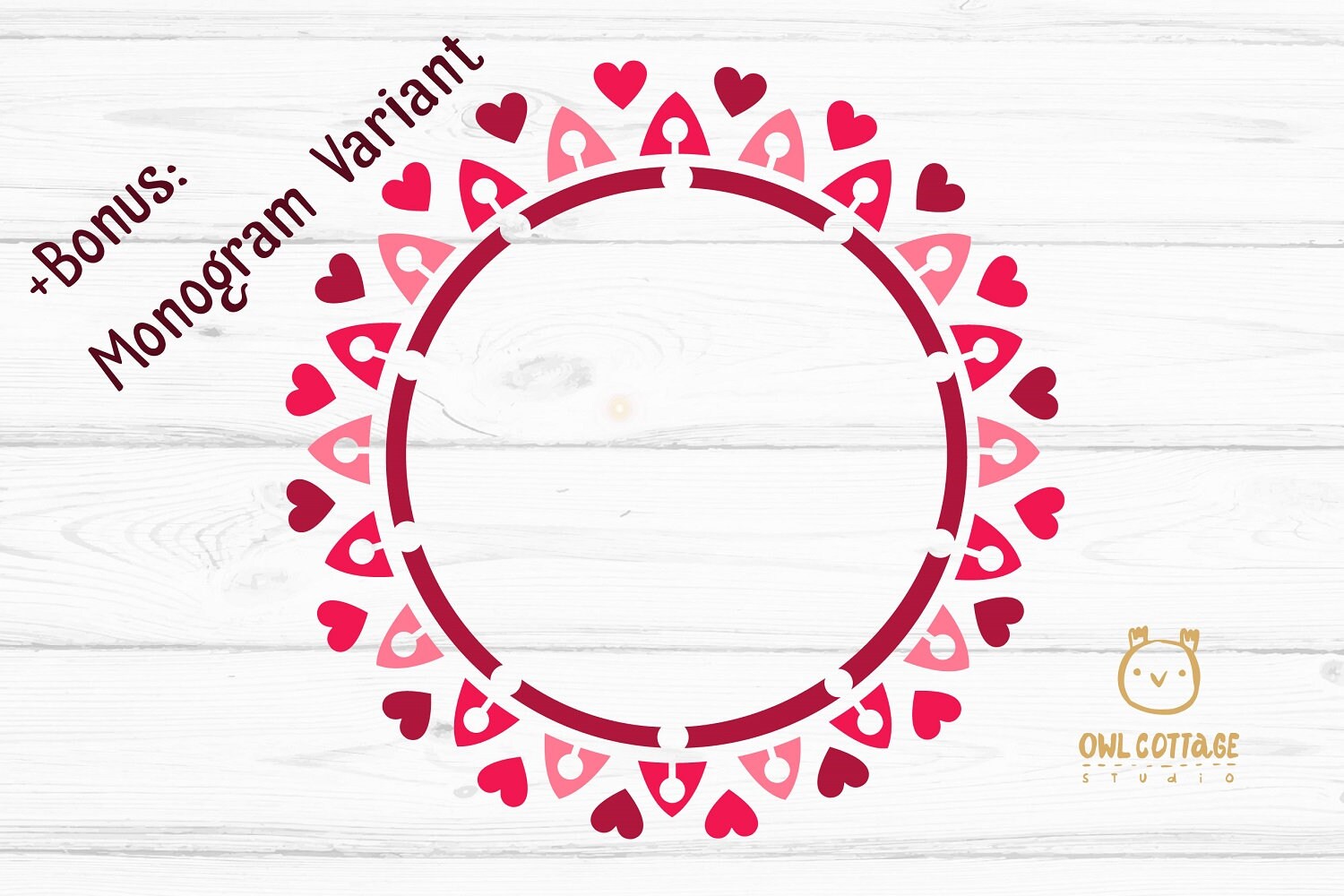 Download Valentine Mandalas and Monograms with hearts svg Bundle | Etsy