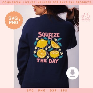 Lemons svg, Squeeze The Day svg & png, Motivational t-shirt idea
Trendy Inspirational Summer Designs for Commercial Use
