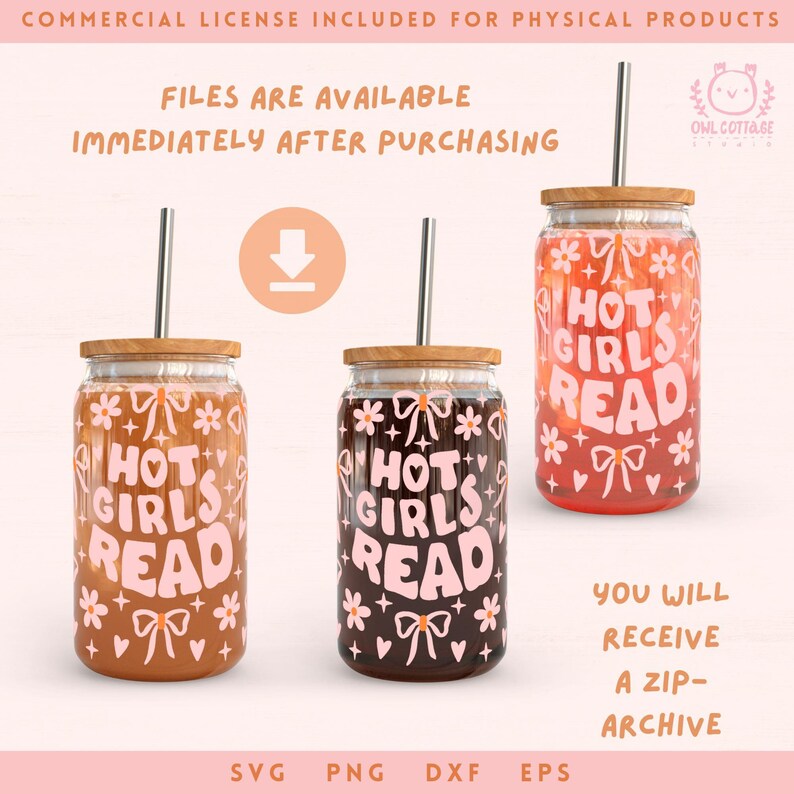 Hot Girls Read, Book Lovers SVG, Coffee Lovers SVG, PNG, Bookish Girl Glass Can Wrap, Halloween 16oz Libbey Glass Svg, Halloween Glass Cup Svg, Books Libbey Glass 16oz Cut File, Fall Can Glass Svg
Trendy Fall Design, Cute Cup Wrap for UV DTF