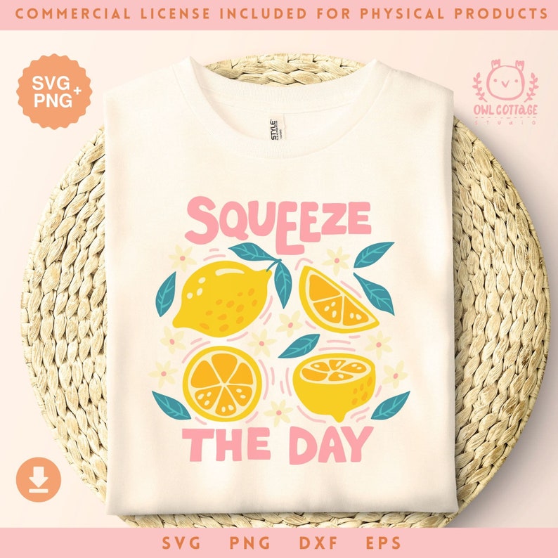 Lemons svg, Squeeze The Day svg & png, Motivational t-shirt idea
Trendy Inspirational Summer Designs for Commercial Use