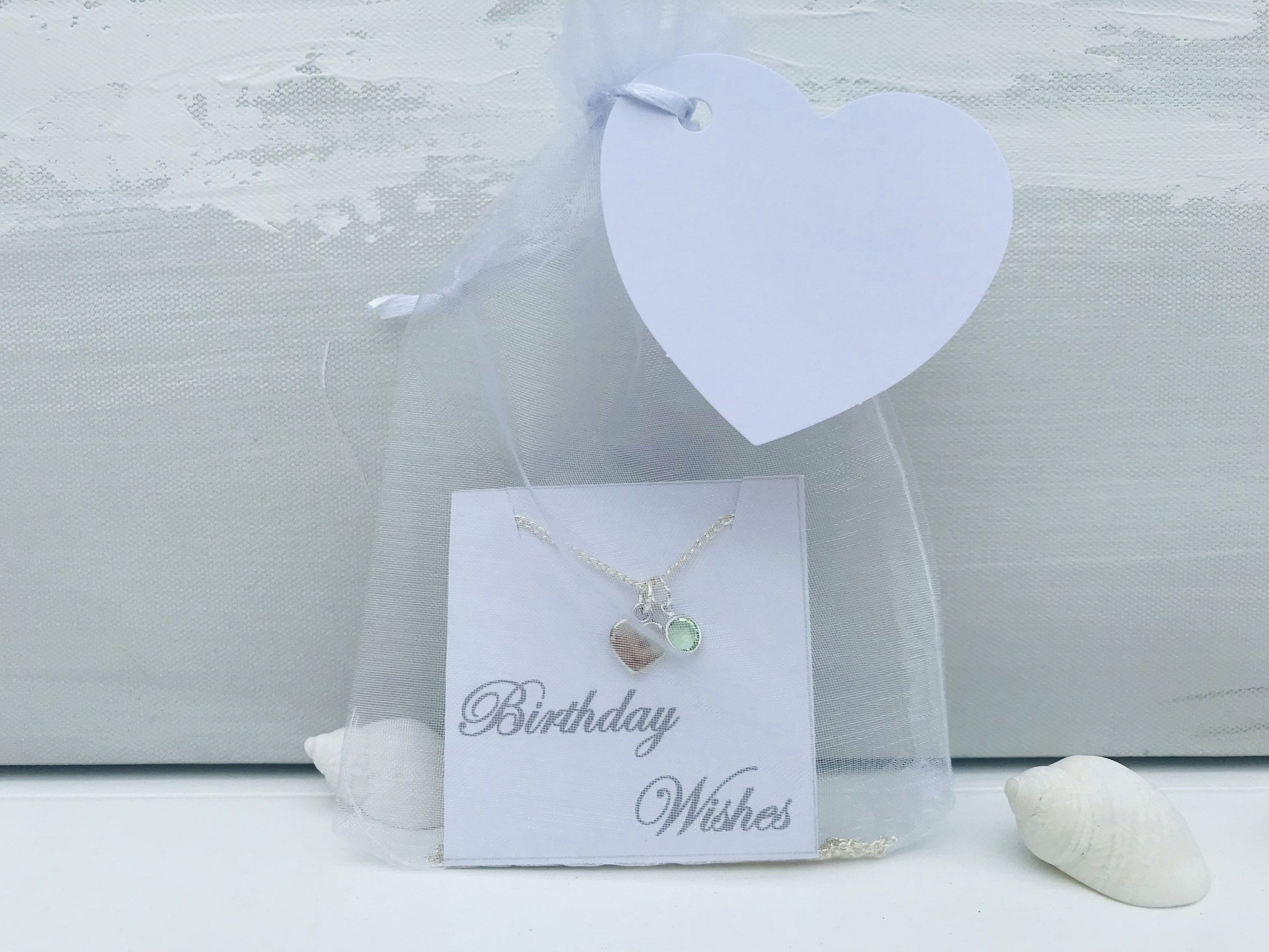 Hearts In Heart Birthstone Necklace