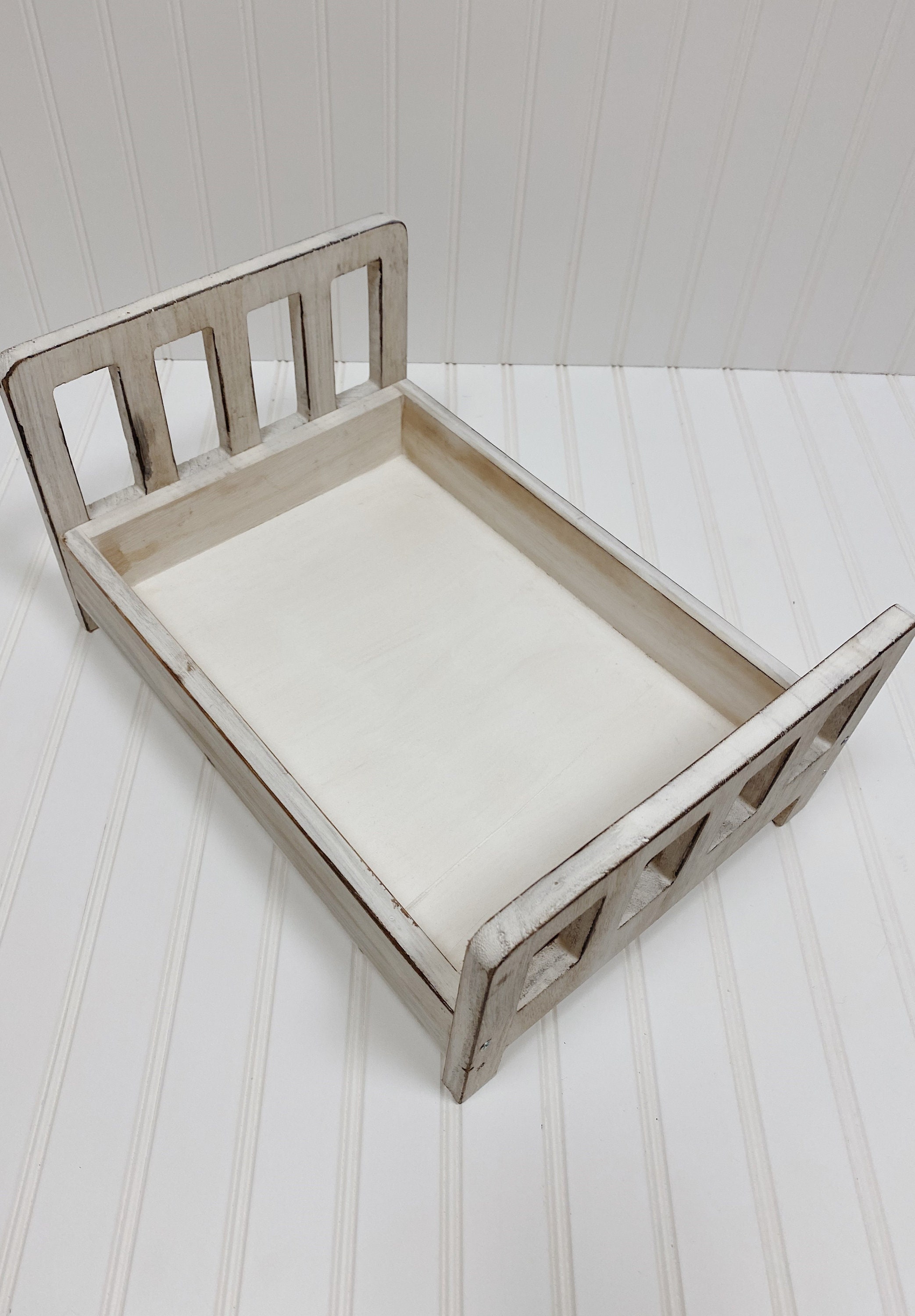 Newborn Prop Bed Rustic White Newborn Bed Newborn Etsy