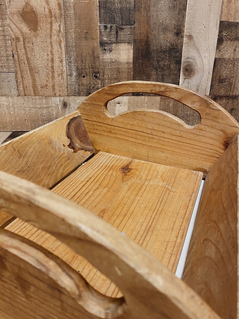 Wooden Crate Wood Tray Rustic Wood Crate Newborn Etsy