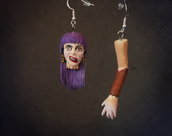 Frankenhooker Handmade Resin Earrings