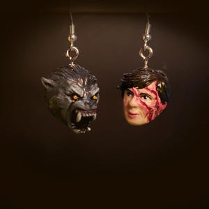 American Werewolf In London handmade resin earrings