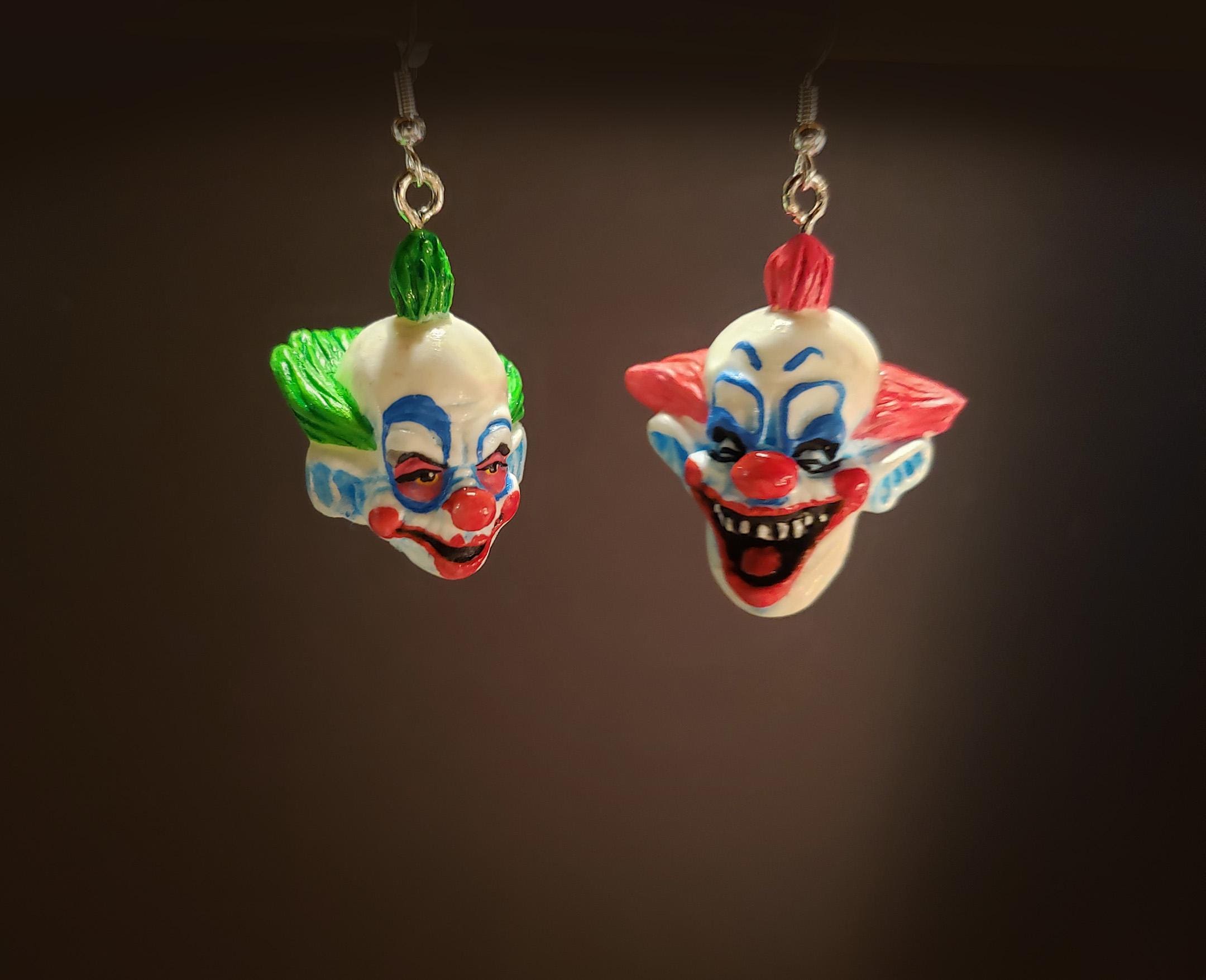 Killer Klowns Earrings Resin Handmade