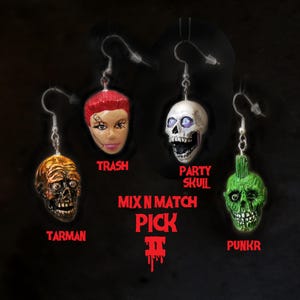 Return Of The Living Dead Earrings Handmade Resin