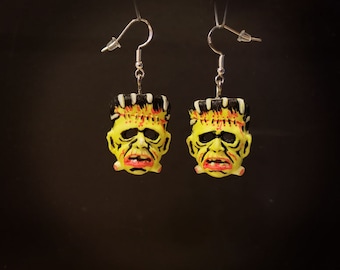 Frankenstein Ben Cooper Halloween Vintage Mask Earrings