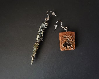 Evil Dead Kandarian Dolk en Necronomicon-harsoorbellen Handgemaakt