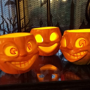 Halloween Pumpkin Resin Tea Light Illuminaries