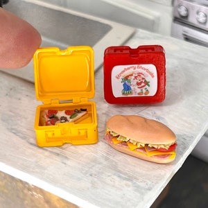 Vintage Miniature Lunchboxes; 1:12 scale