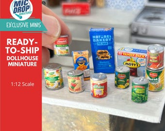 Hand Crafted Miniature Food Can | 1:12 Scale Dollhouse Grocery
