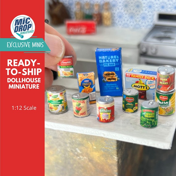 Hand Crafted Miniature Food Can | 1:12 Scale Dollhouse Grocery