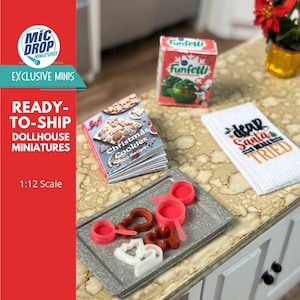 Miniature Baking Essentials | Miniature Grocery | Dollhouse Miniature Kitchen | Miniature Food - 1:12 Scale