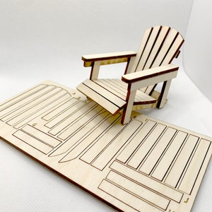 SVG DOWNLOAD- Miniature Adirondack Chair DIY - 1:12 Scale