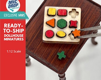 Dollhouse Miniature Kids puzzle; 1:12 scale