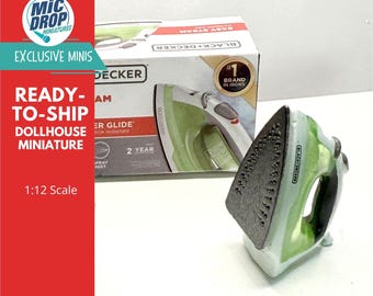 Miniature Iron with Box 1:12 Scale for Dollhouses
