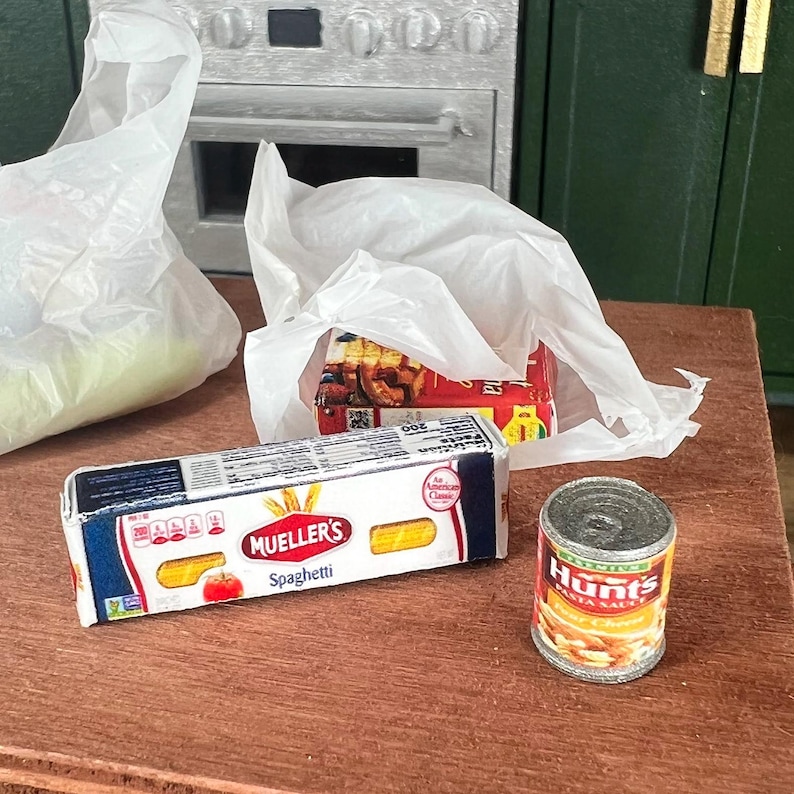 Hand Crafted Miniature Food Can | 1:12 Scale Dollhouse Grocery image 3