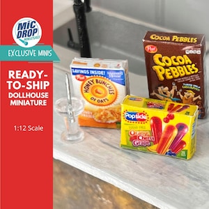 Miniature Food | Miniature Grocery | Dollhouse Miniature Kitchen | Miniature Boxes - 1:12 Scale