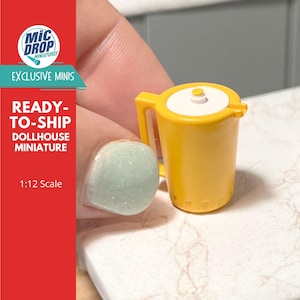Dollhouse Miniature Vintage Pitcher with removable lid. 1:12 scale