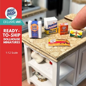Miniature Holiday Baking | Miniature Grocery | Dollhouse Miniature Kitchen | Miniature Food - 1:12 Scale