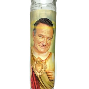Robin Williams Parody Devotional Prayer Saint Candle