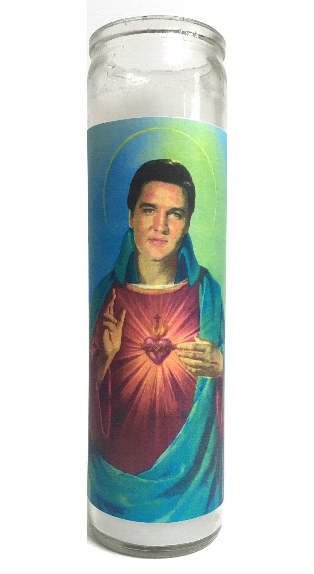 Elvis Parody Devotional Prayer Saint Candle