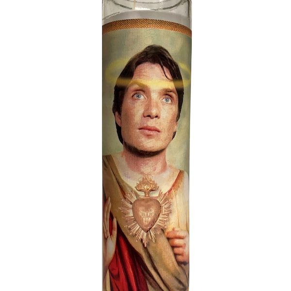 Cillian Murphy Oppenheimer Celebrity Parody Devotional Prayer Saint Candle